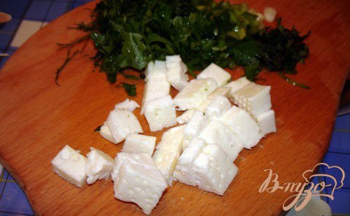 Лапша с зеленью и козьим сыром Лапша с зеленью и козьим сыром
