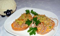 Мини пицца на батоне (багете) Мини пицца на батоне (багете)