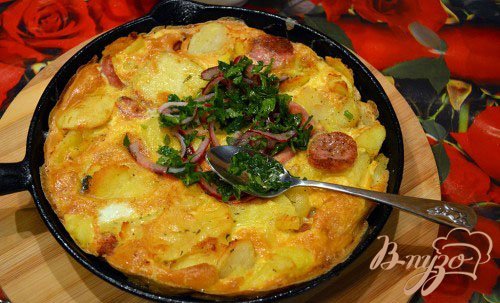 Картофельная запеканка под луковой шубой Картофельная запеканка под луковой шубой