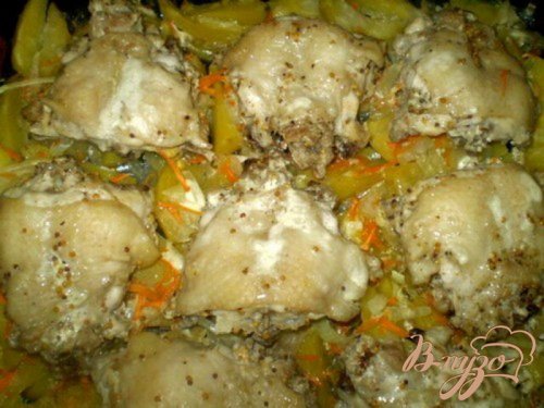 Куриные спинки с картофелем Куриные спинки с картофелем