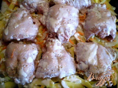 Куриные спинки с картофелем Куриные спинки с картофелем