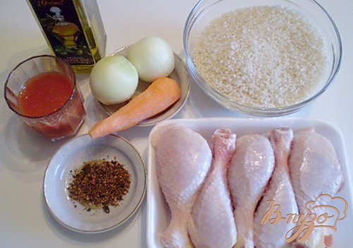 Ножки запеченные с рисом и овощами Ножки запеченные с рисом и овощами