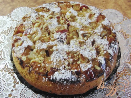 Пирог яблочный с грецкими орехами Пирог яблочный с грецкими орехами