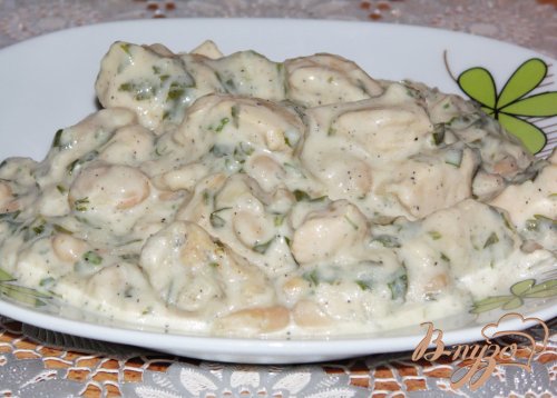Мясо с фасолью в сметане Мясо с фасолью в сметане