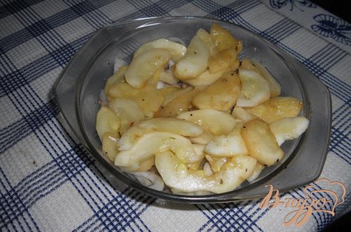 Мясо под шубкой из овощей и сыра Мясо под шубкой из овощей и сыра