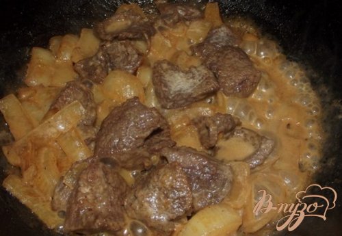 Спагетти с черемшой тушеным мясом Спагетти с черемшой тушеным мясом