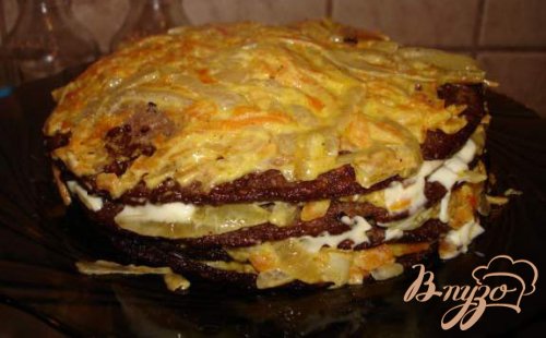 Печеночный торт (печень куриная) Печеночный торт (печень куриная)