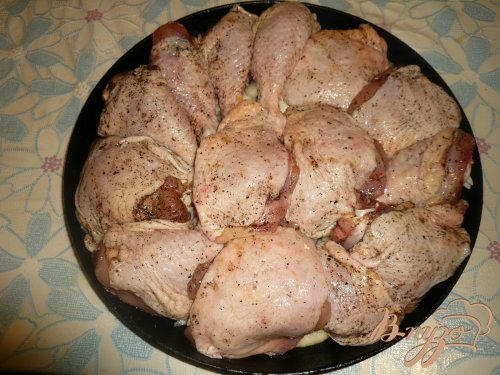 Куриные окорочка запеченные с апельсинами Куриные окорочка запеченные с апельсинами