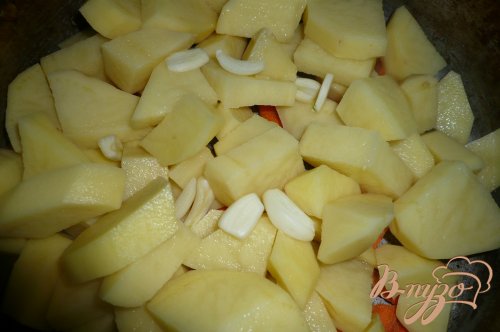 Картофель с рисом тушеный Картофель с рисом тушеный