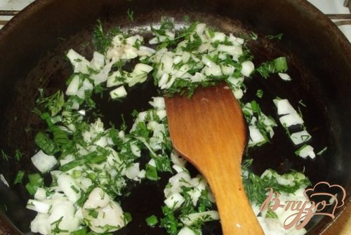 Закусочный омлет с зелеными овощами Закусочный омлет с зелеными овощами