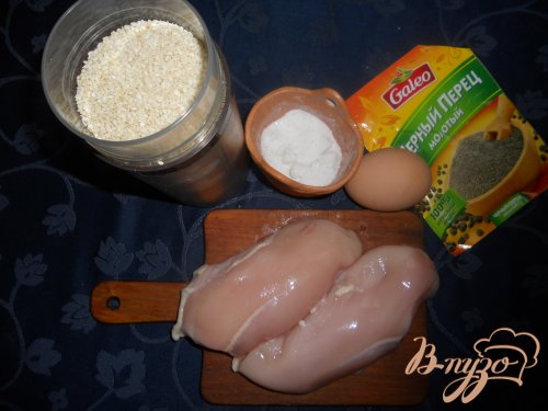 Куриная грудка в кунжуте Куриная грудка в кунжуте