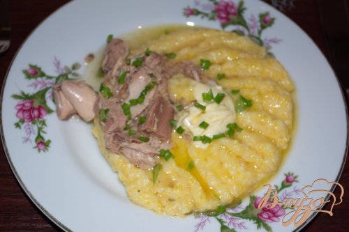 Кукурузная каша с тунцом Кукурузная каша с тунцом