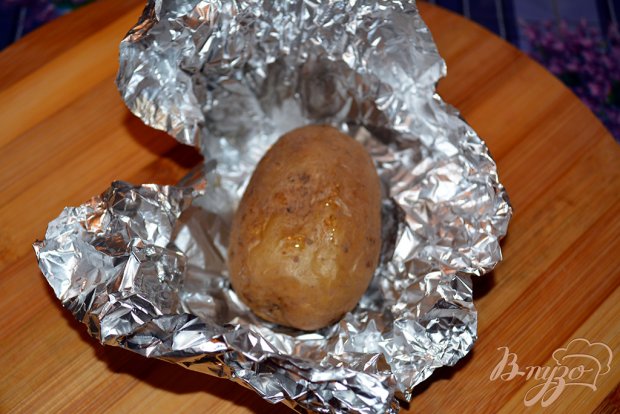 Картофель с начинкой запеченый с сыром Картофель с начинкой запеченый с сыром