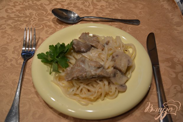 Рисовая лапша с грибами Рисовая лапша с грибами