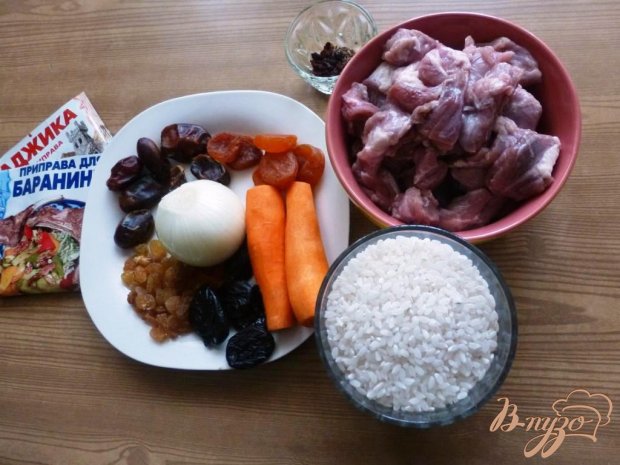 Плов с бараниной и сухофруктами Плов с бараниной и сухофруктами