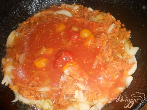 Капуста тушеная с рисом и морковью Капуста тушеная с рисом и морковью