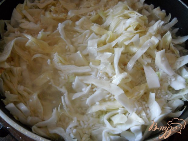 Капуста тушеная с рисом и морковью Капуста тушеная с рисом и морковью