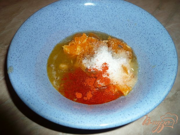 Курица, запеченная с мандаринами и медом Курица, запеченная с мандаринами и медом