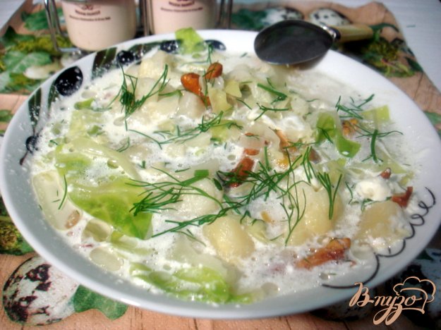 суп з лисичками і цвітною капустою. як приготувати з фото