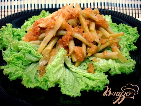 Фасоль стручковая под сухарным соусом Фасоль стручковая под сухарным соусом