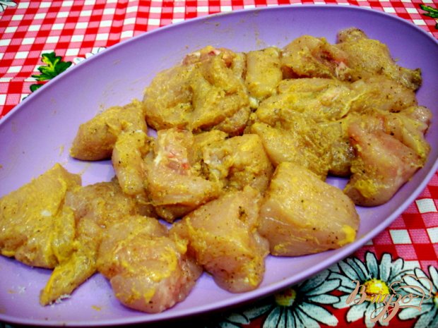 Куриные шашлычки с грибами Куриные шашлычки с грибами
