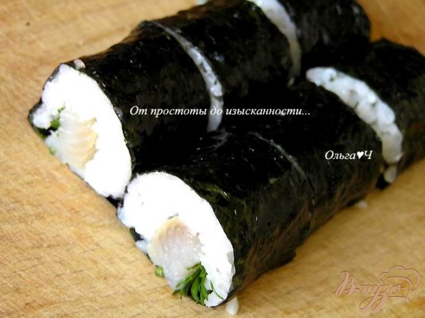 Роллы с сельдью и укропом Роллы с сельдью и укропом