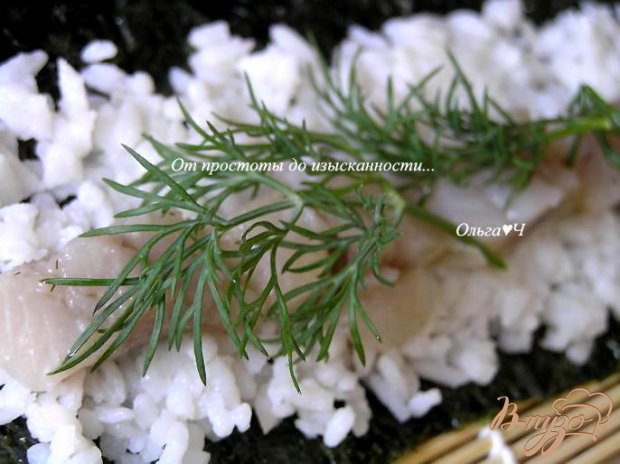 Роллы с сельдью и укропом Роллы с сельдью и укропом