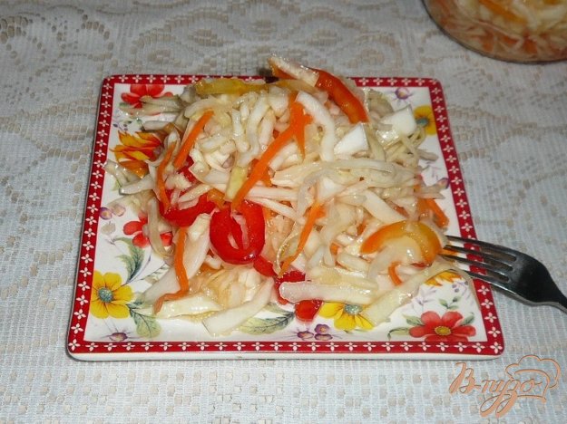 маринований салат з капусти з перцем і морквою. як приготувати з фото