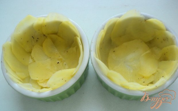 Картофельная корзинка с овощами и ветчиной Картофельная корзинка с овощами и ветчиной