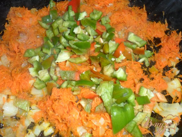 Макароны с перцем, морковью и луком Макароны с перцем, морковью и луком
