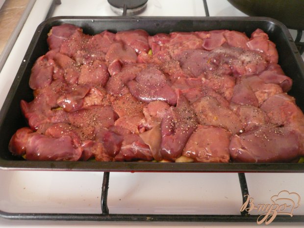 Печень с кабачками и яблоком Печень с кабачками и яблоком