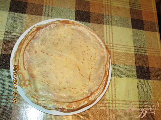 Блины с семгой и плавленым сыром Блины с семгой и плавленым сыром