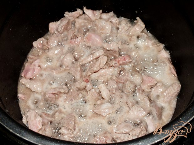 Мясо в соусе с золотым пшеном Мясо в соусе с золотым пшеном