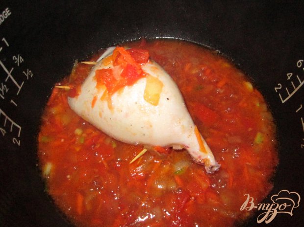 Кальмар фаршированный рисом и овощами Кальмар фаршированный рисом и овощами