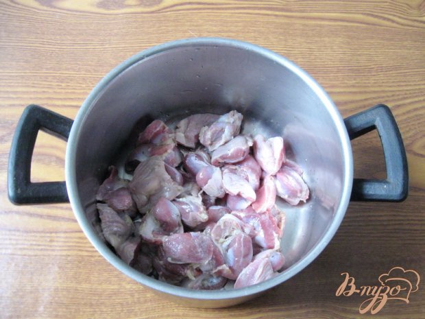 Куриные желудки с рисом Куриные желудки с рисом
