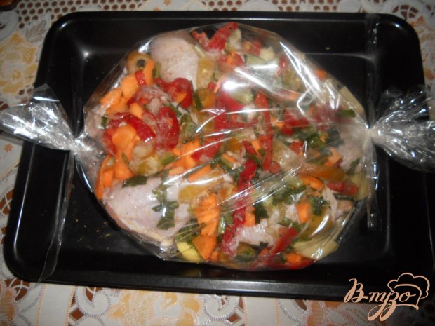 Курица с овощами в рукаве для запекания Курица с овощами в рукаве для запекания