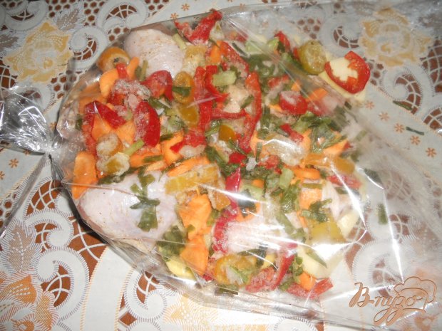Курица с овощами в рукаве для запекания Курица с овощами в рукаве для запекания