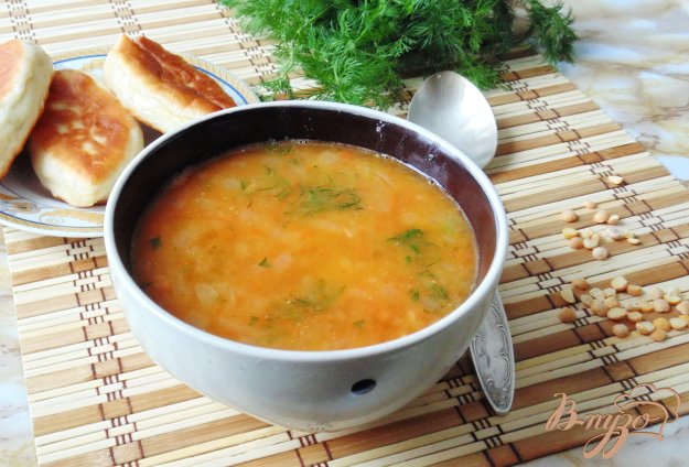 вегетаріанський суп гороховий з томатом.. як приготувати з фото