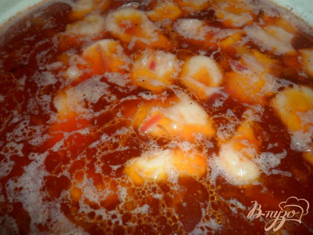 Борщ с фасолью и галушками Борщ с фасолью и галушками