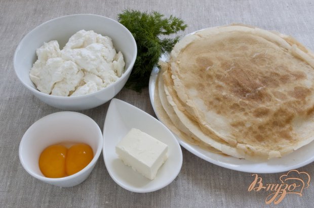 Блинчики с творогом и укропом Блинчики с творогом и укропом