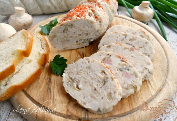 Колбаса куриная с грибами Колбаса куриная с грибами