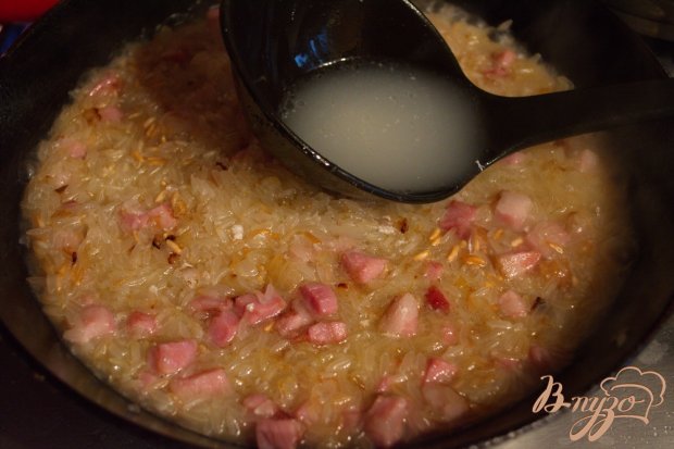 Аля-ризотто с беконом и луком Аля-ризотто с беконом и луком