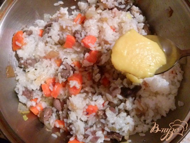 Плов с куриными сердцами и лимонным соусом Плов с куриными сердцами и лимонным соусом