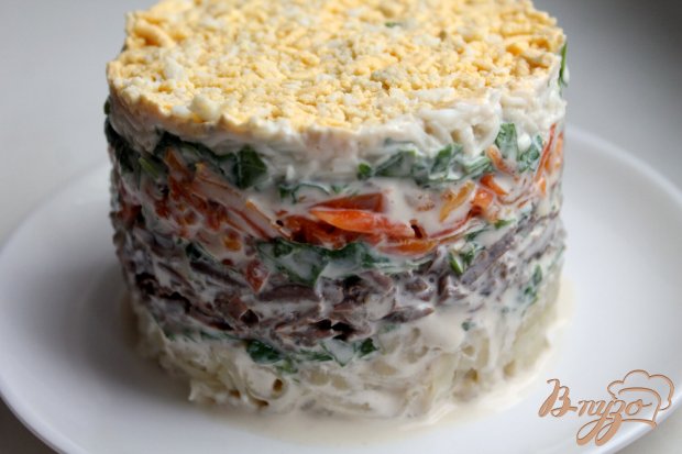 Вкусный слоеный салат из говяжьей печени рецепт с Вкусный слоеный салат из говяжьей печени рецепт с