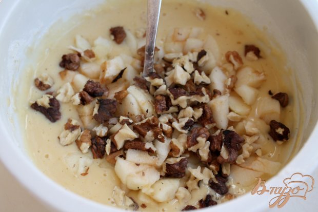 Оладьи с яблоком и орехами Оладьи с яблоком и орехами
