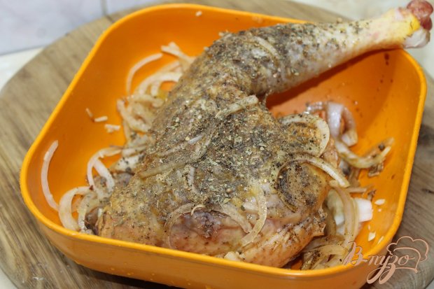 Запеченная куриная ножка со специями Запеченная куриная ножка со специями