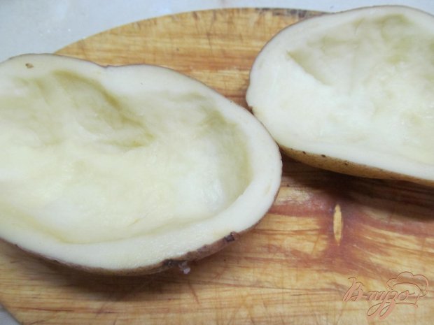Картофельные лодочки с шампиньонами Картофельные лодочки с шампиньонами