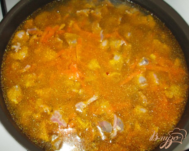 Гуляш с куриными желудками Гуляш с куриными желудками