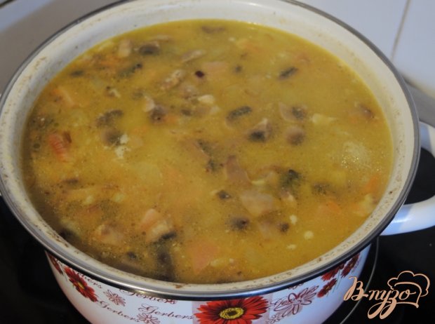 Сырный суп с курицей и грибами Сырный суп с курицей и грибами