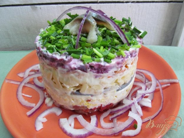 салат з оселедця з квасолею. як приготувати з фото